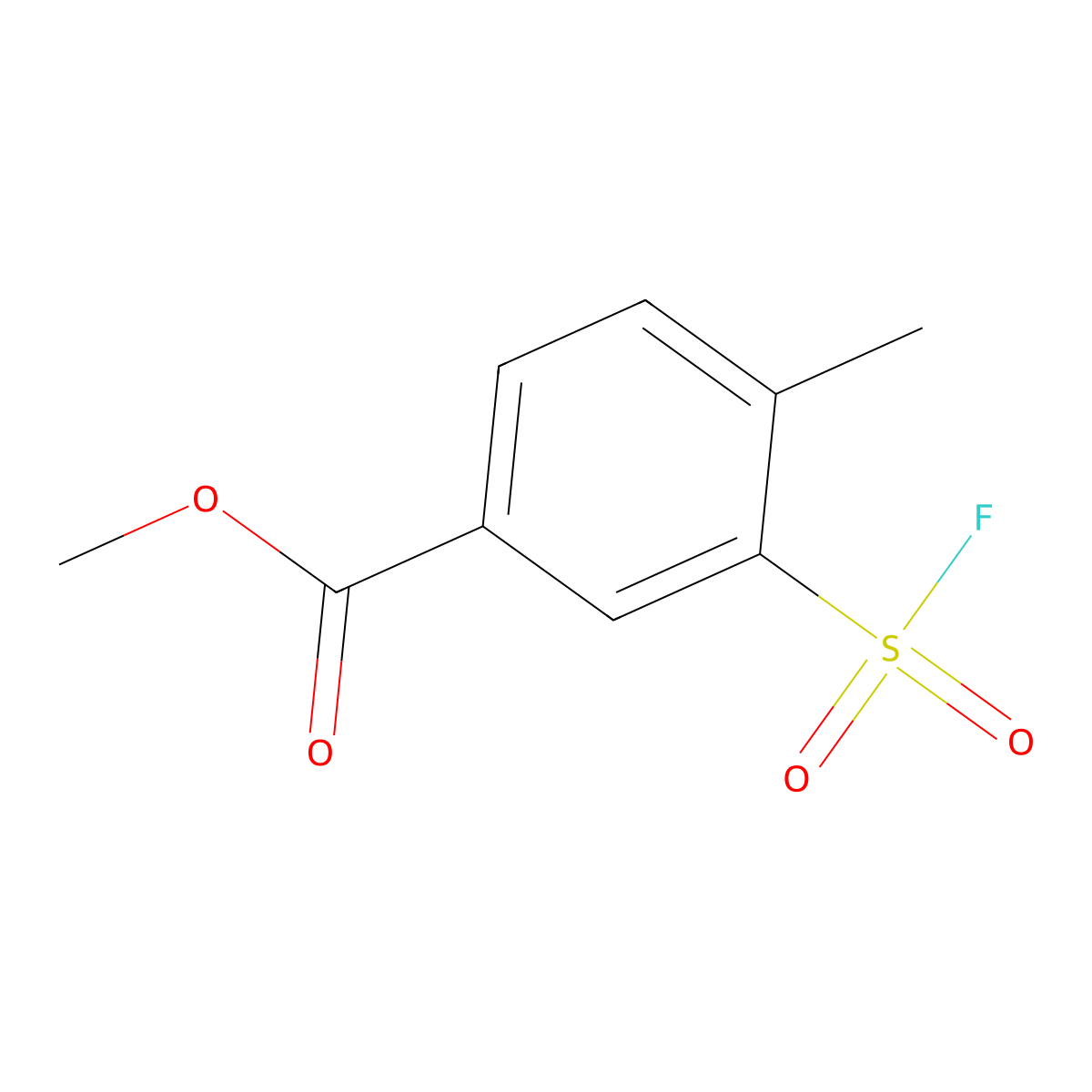 Methyl 3-(fluorosulfonyl)-4-methylbenzoate molecular structure, CAS 2137699-74-0