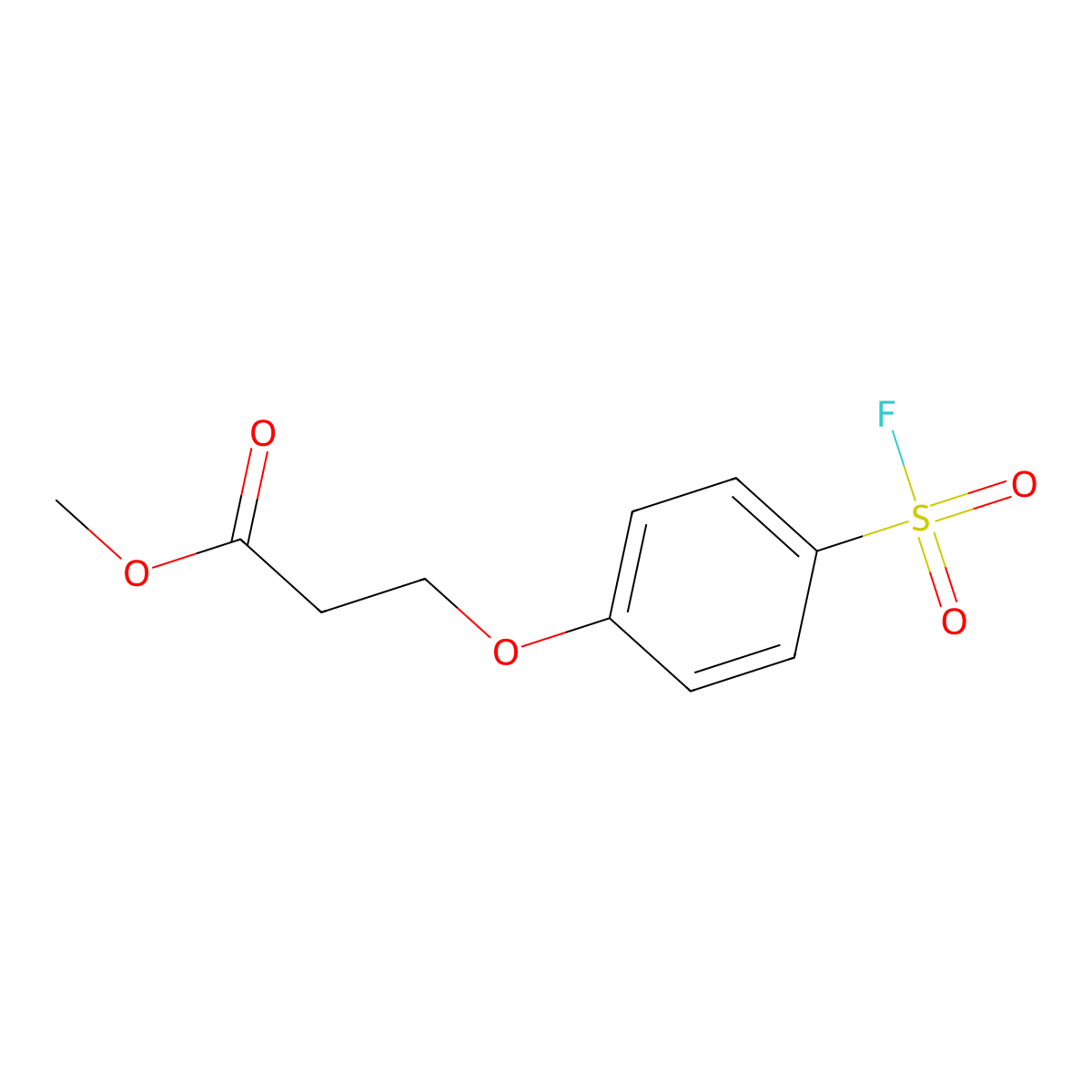 Methyl 3-[4-(fluorosulfonyl)phenoxy]propanoate molecular structure, CAS 2137699-81-9