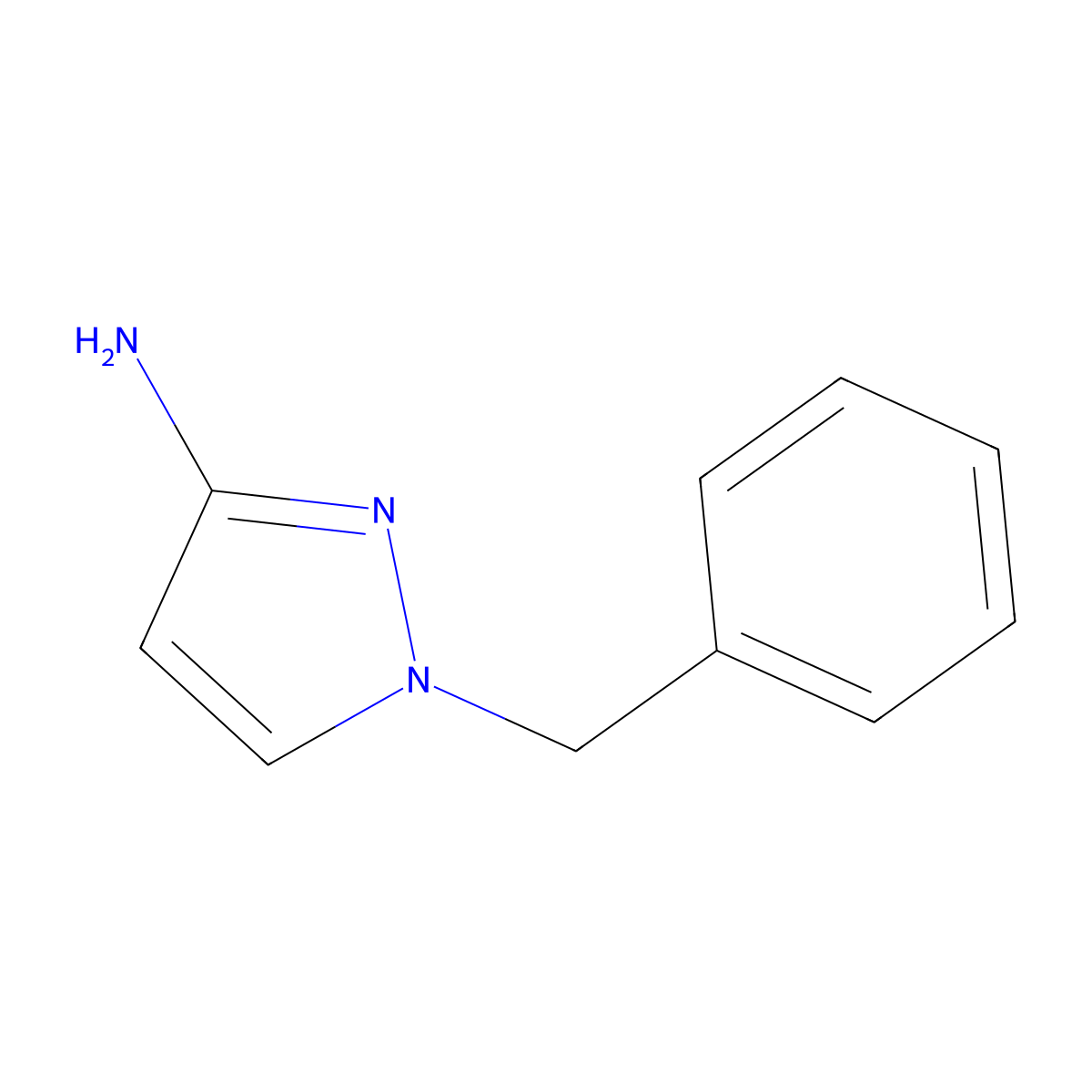 1-benzyl-1H-pyrazol-3-amine molecular structure, CAS 21377-09-3