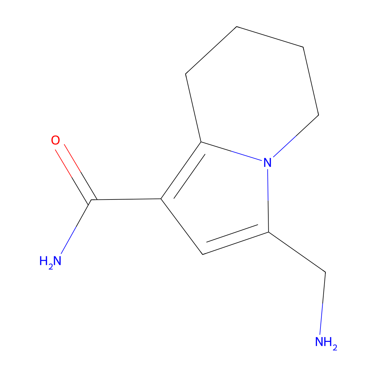 3-(Aminomethyl)-5,6,7,8-tetrahydroindolizine-1-carboxamide molecular structure, CAS 2137700-01-5