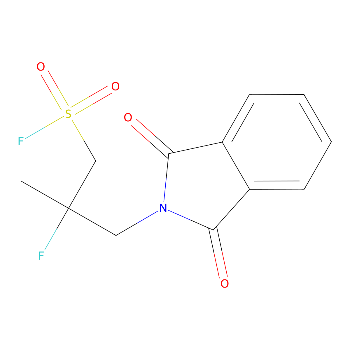 3-(1,3-dioxo-2,3-dihydro-1H-isoindol-2-yl)-2-fluoro-2-methylpropane-1-sulfonyl fluoride molecular structure, CAS 2137700-27-5