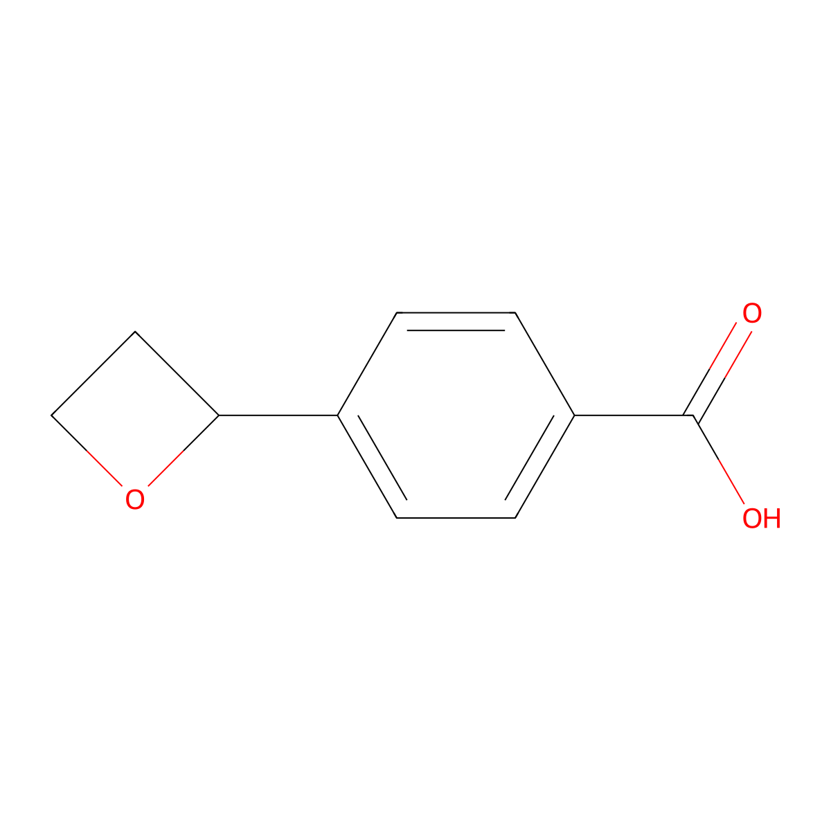 4-(Oxetan-2-yl)benzoic acid molecular structure, CAS 2137700-72-0