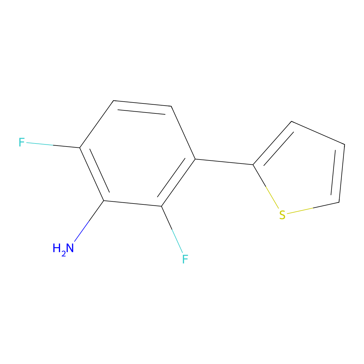 2,6-Difluoro-3-(thiophen-2-yl)aniline molecular structure, CAS 2137701-44-9