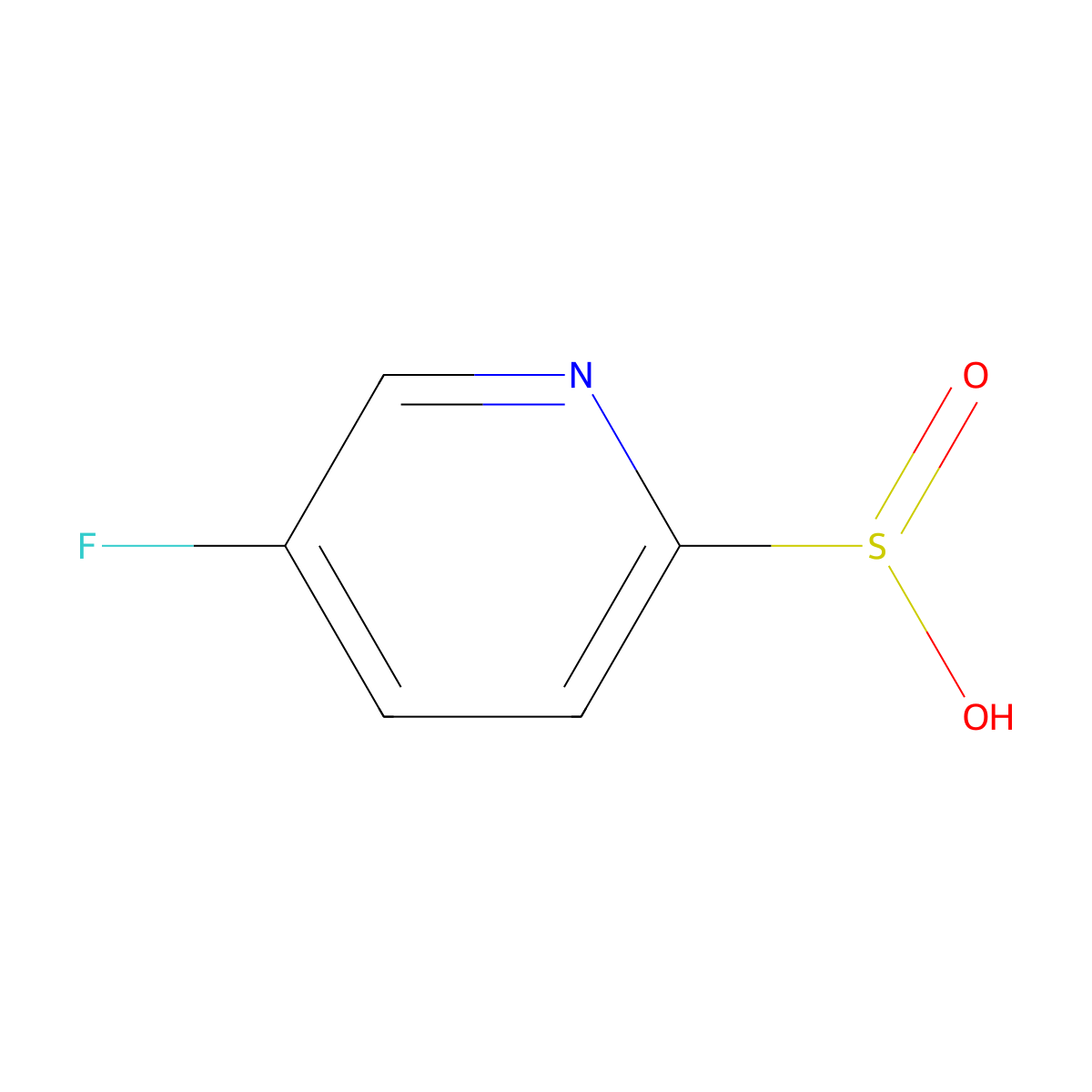 5-Fluoropyridine-2-sulfinic acid molecular structure, CAS 2137701-67-6
