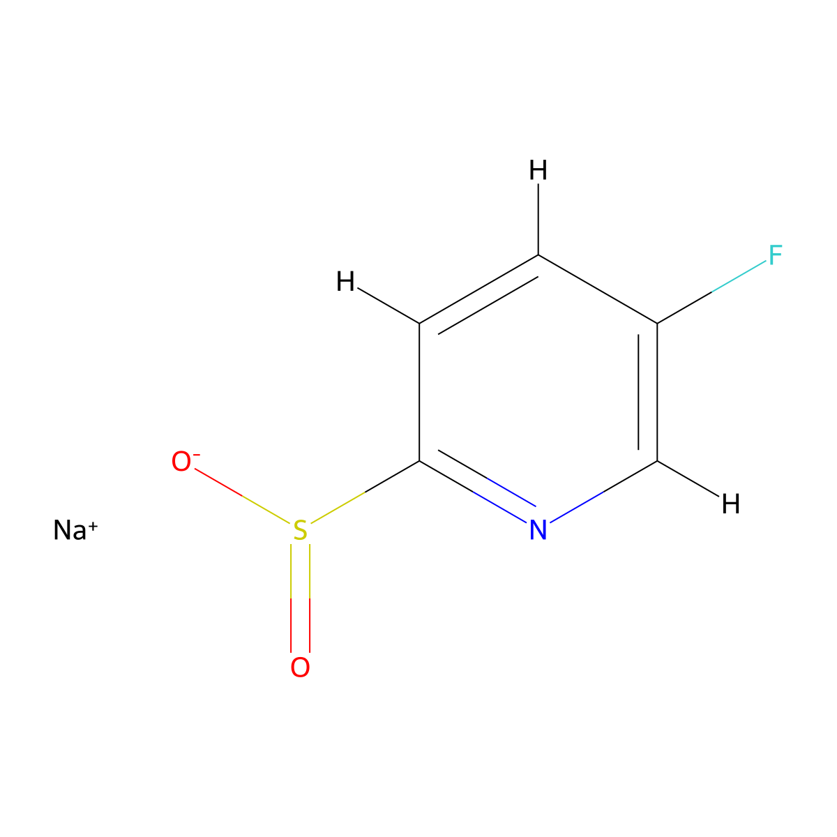 Sodium 5-fluoropyridine-2-sulfinate molecular structure, CAS 2137701-68-7
