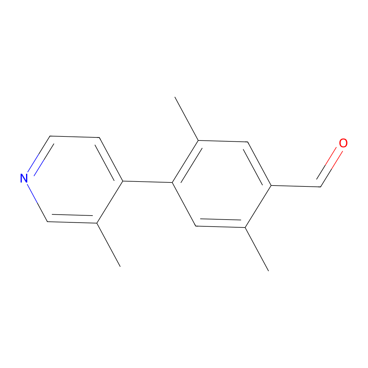 2,5-Dimethyl-4-(3-methylpyridin-4-yl)benzaldehyde molecular structure, CAS 2137702-88-4