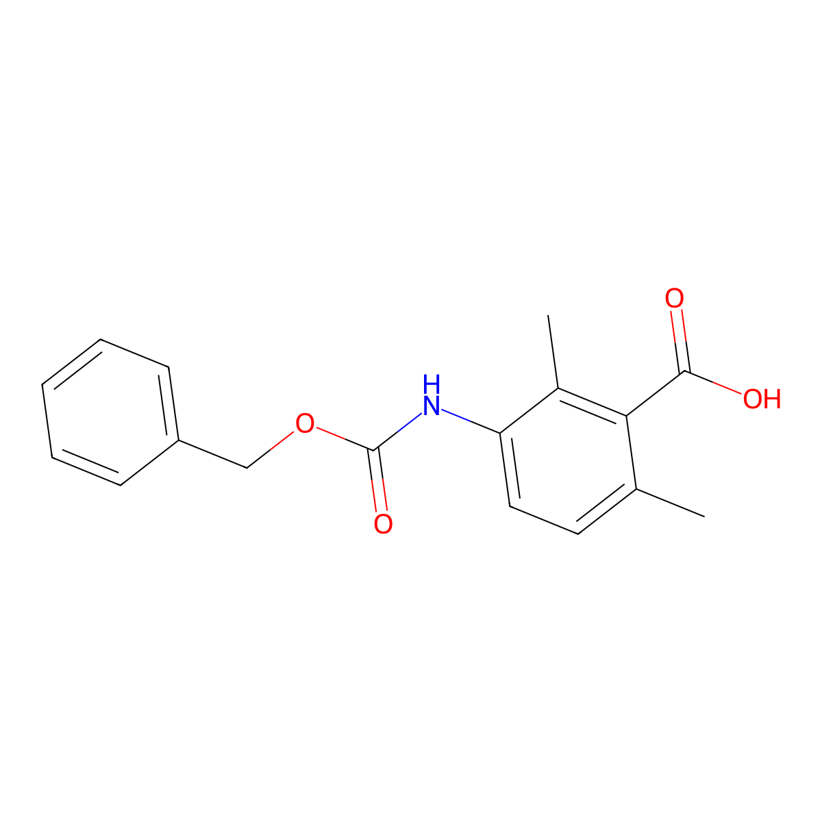 3-{[(Benzyloxy)carbonyl]amino}-2,6-dimethylbenzoic acid molecular structure, CAS 2137703-03-6