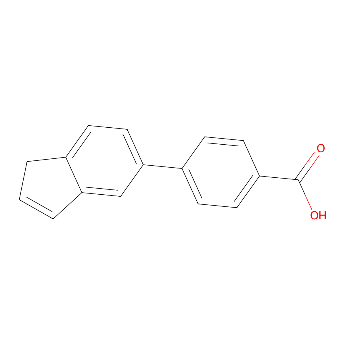 4-(1H-inden-5-yl)benzoic acid molecular structure, CAS 2137703-23-0