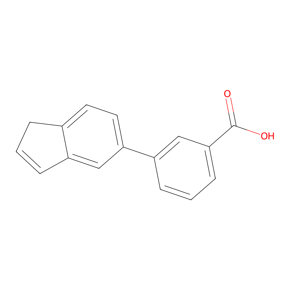 3-(1H-inden-5-yl)benzoic acid molecular structure, CAS 2137703-27-4