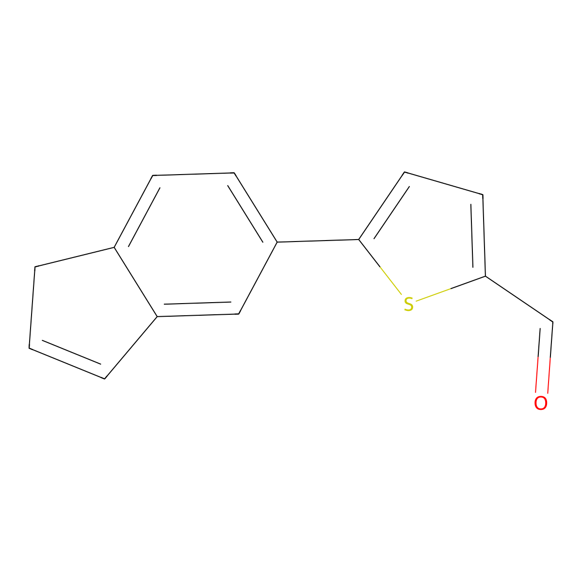 5-(1H-inden-5-yl)thiophene-2-carbaldehyde molecular structure, CAS 2137703-34-3