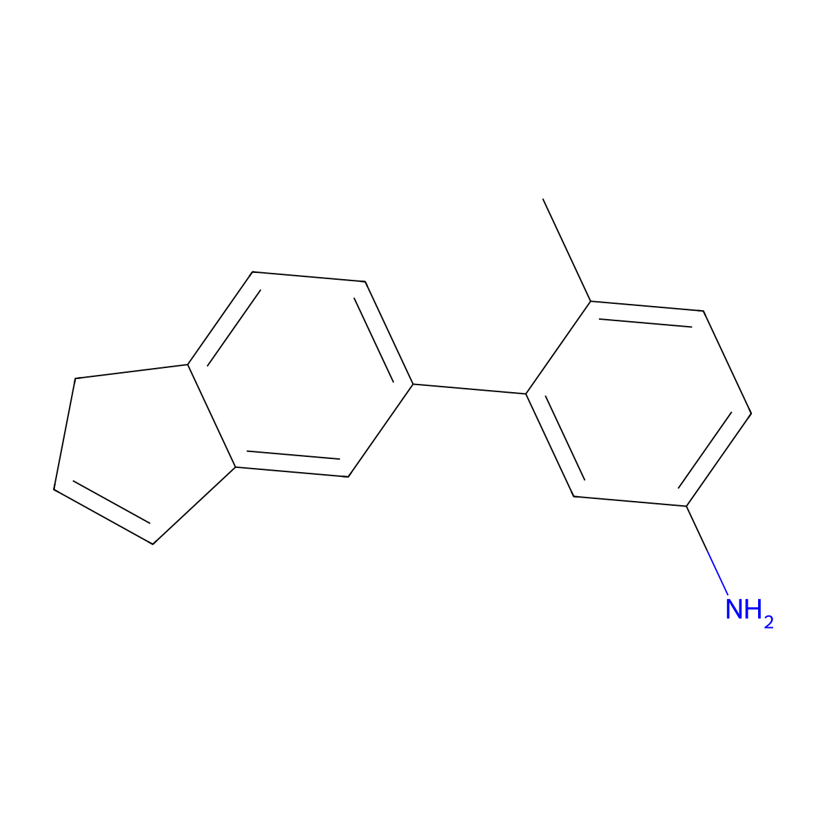 3-(1H-inden-5-yl)-4-methylaniline molecular structure, CAS 2137703-43-4