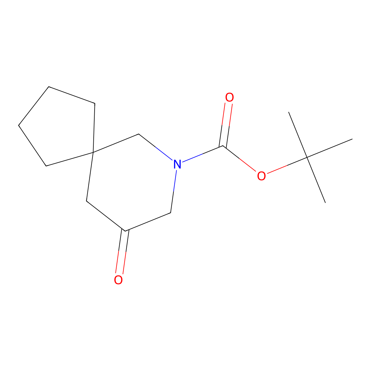 Tert-butyl 9-oxo-7-azaspiro[4.5]decane-7-carboxylate molecular structure, CAS 2137704-55-1
