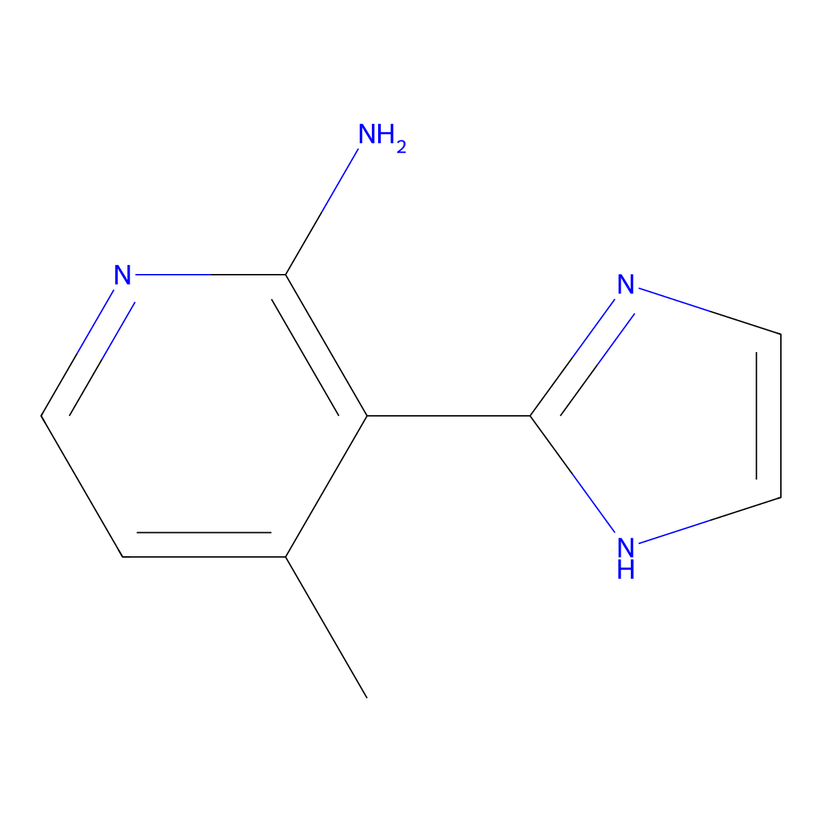 3-(1H-imidazol-2-yl)-4-methylpyridin-2-amine molecular structure, CAS 2137709-29-4