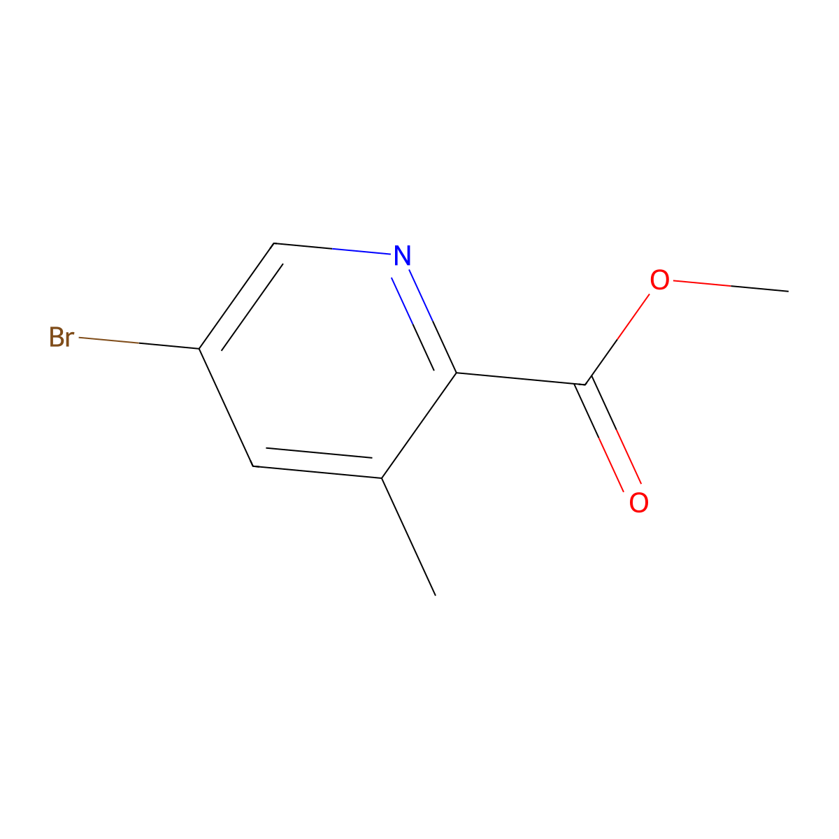 Methyl 5-bromo-3-methylpicolinate molecular structure, CAS 213771-32-5