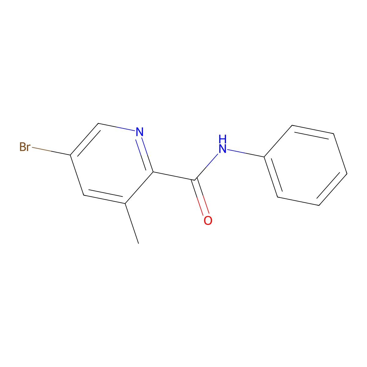 5-Bromo-3-methyl-N-phenyl-2-pyridinecarboxamide molecular structure, CAS 213771-38-1
