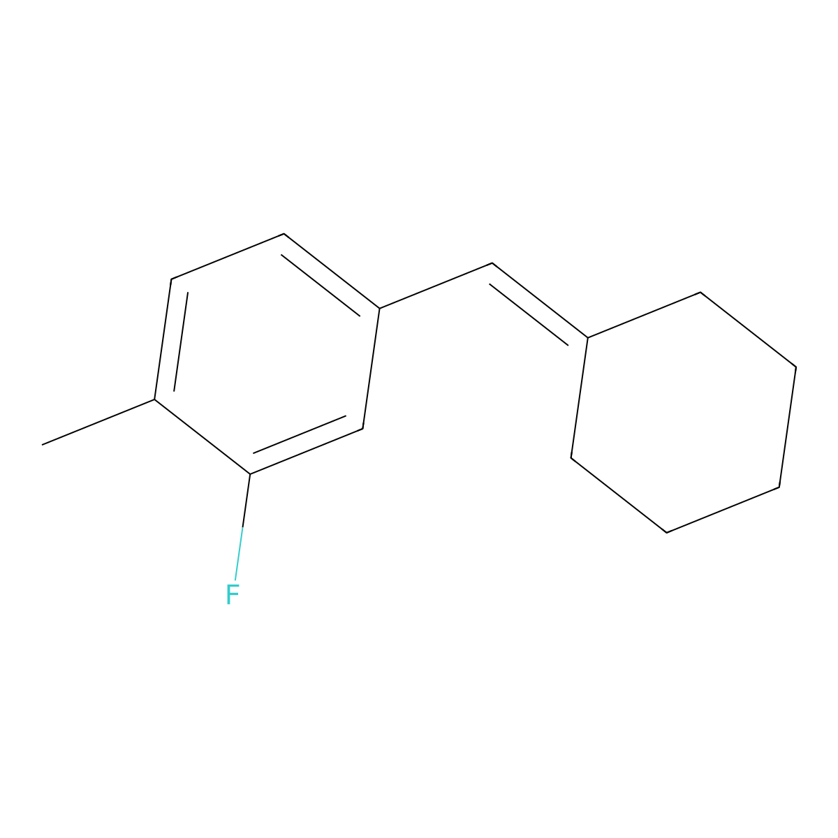 4-(Cyclohexylidenemethyl)-2-fluoro-1-methylbenzene molecular structure, CAS 2137711-16-9