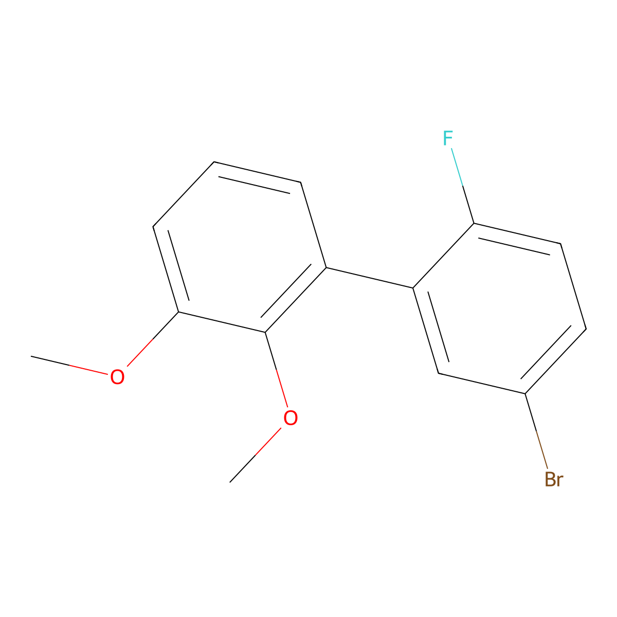 1-(5-Bromo-2-fluorophenyl)-2,3-dimethoxybenzene molecular structure, CAS 2137711-32-9