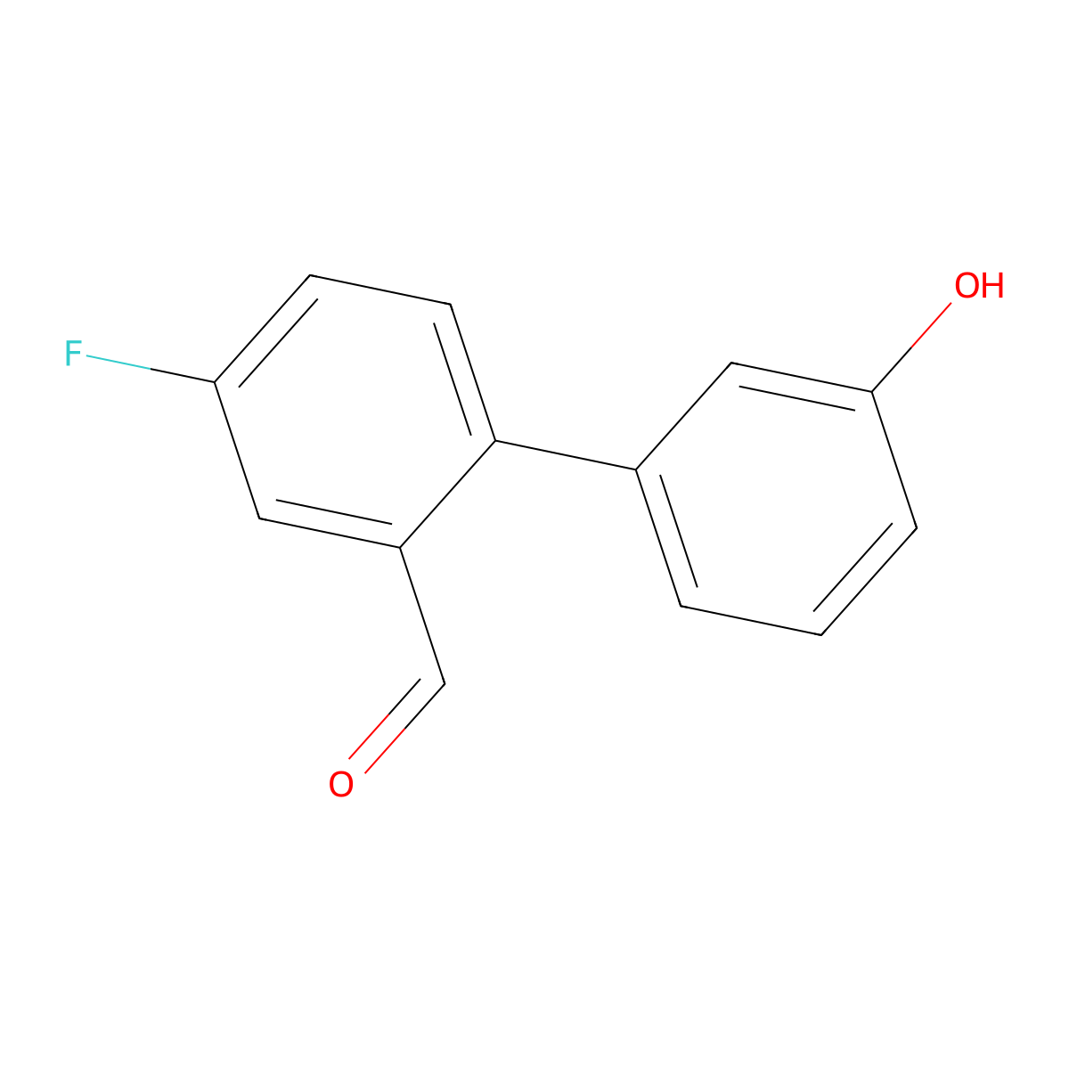 5-Fluoro-2-(3-hydroxyphenyl)benzaldehyde molecular structure, CAS 2137712-10-6