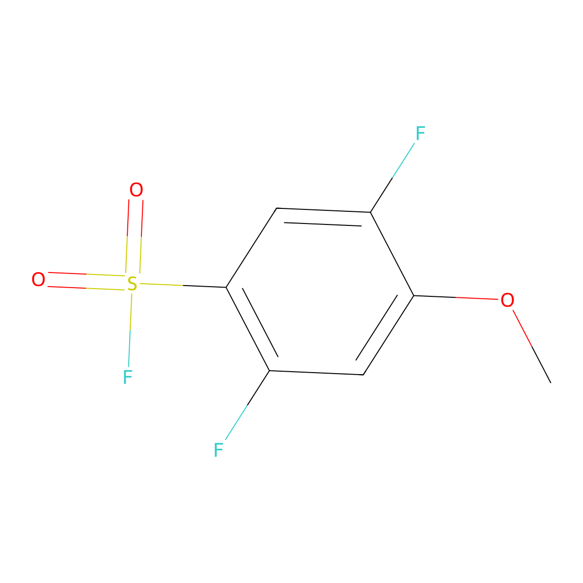 2,5-Difluoro-4-methoxybenzene-1-sulfonyl fluoride molecular structure, CAS 2137713-52-9
