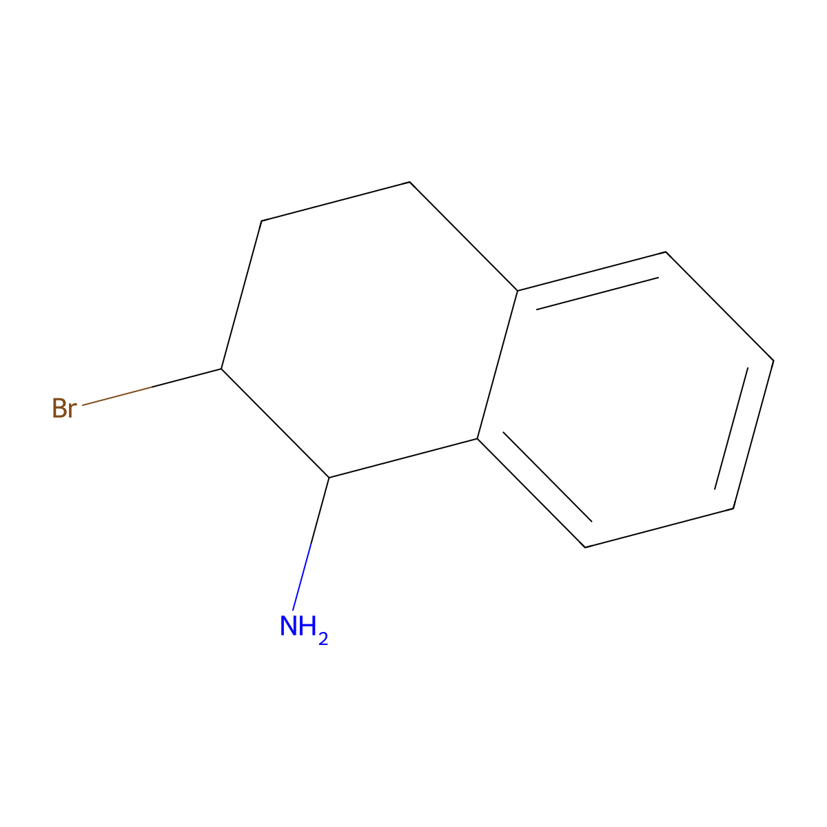 2-Bromo-1,2,3,4-tetrahydronaphthalen-1-amine molecular structure, CAS 2137713-54-1