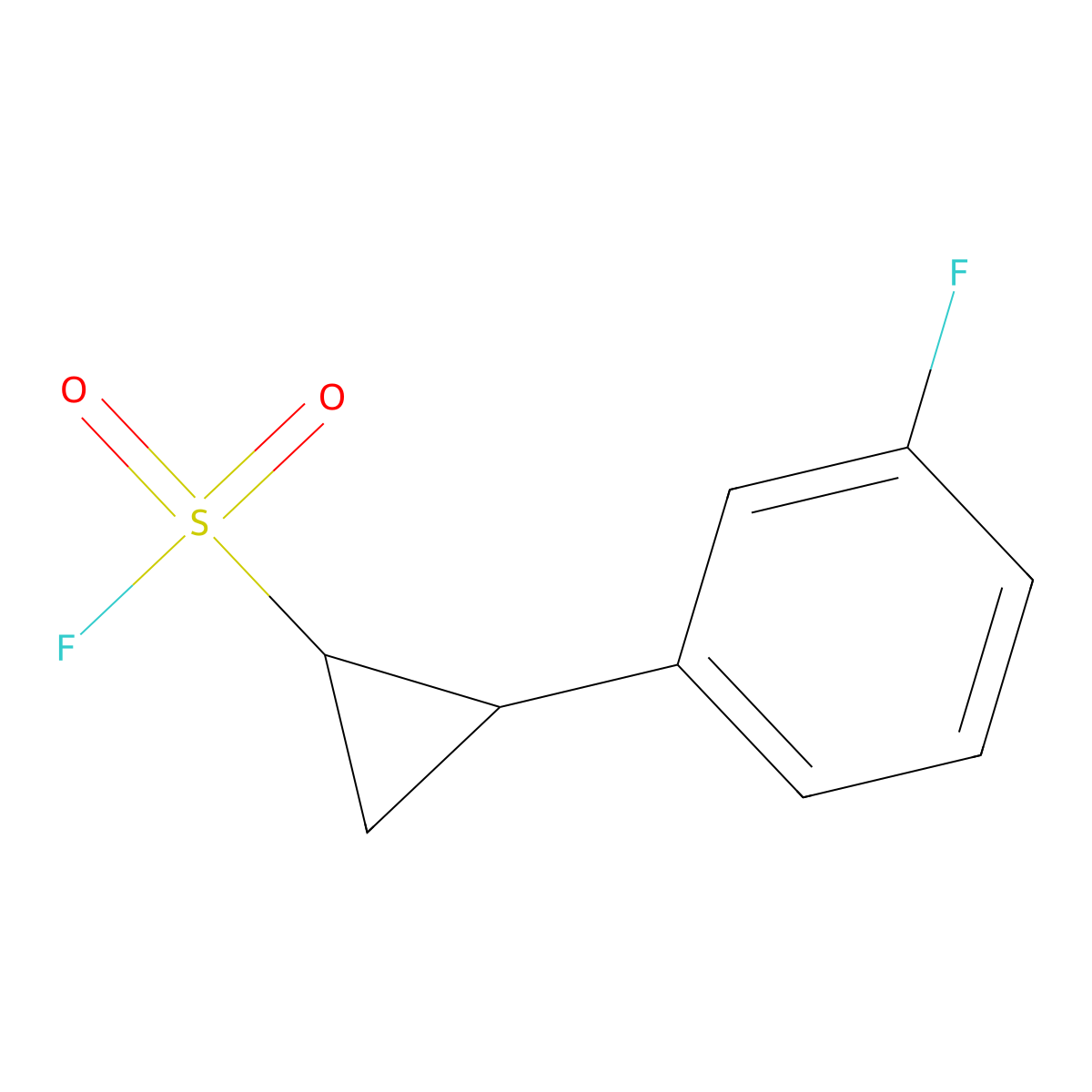 2-(3-Fluorophenyl)cyclopropane-1-sulfonyl fluoride molecular structure, CAS 2137713-92-7