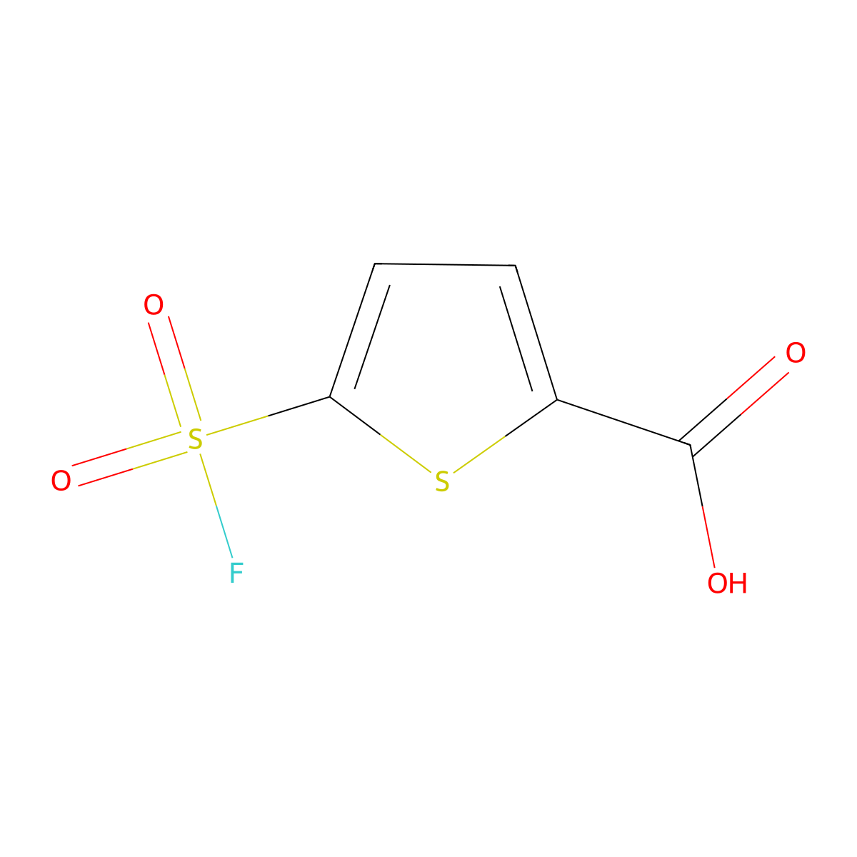 5-(Fluorosulfonyl)thiophene-2-carboxylic acid molecular structure, CAS 2137714-28-2