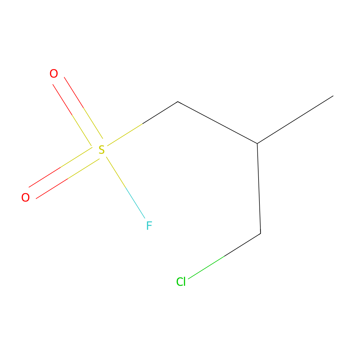 3-Chloro-2-methylpropane-1-sulfonyl fluoride molecular structure, CAS 2137714-35-1