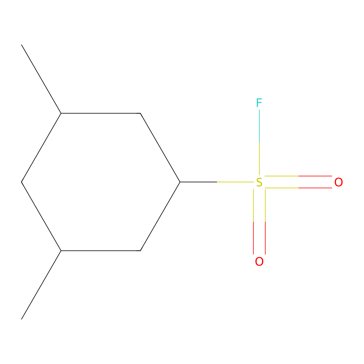3,5-Dimethylcyclohexane-1-sulfonyl fluoride molecular structure, CAS 2137714-39-5