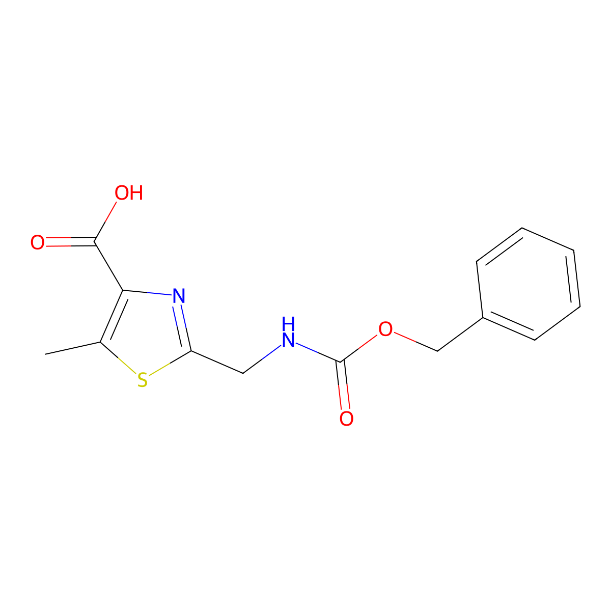 2-({[(Benzyloxy)carbonyl]amino}methyl)-5-methyl-1,3-thiazole-4-carboxylic acid molecular structure, CAS 2137714-51-1
