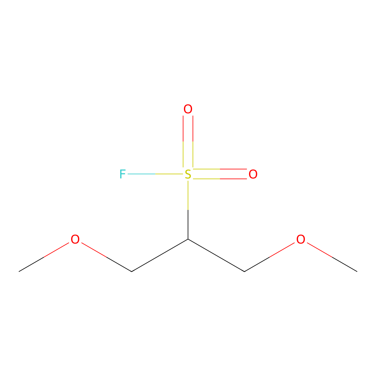2-(Fluorosulfonyl)-1,3-dimethoxypropane molecular structure, CAS 2137714-67-9