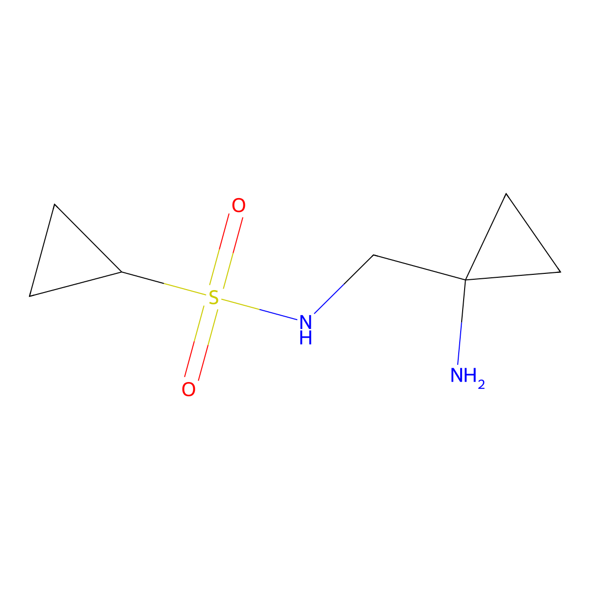 N-[(1-aminocyclopropyl)methyl]cyclopropanesulfonamide molecular structure, CAS 2137714-68-0