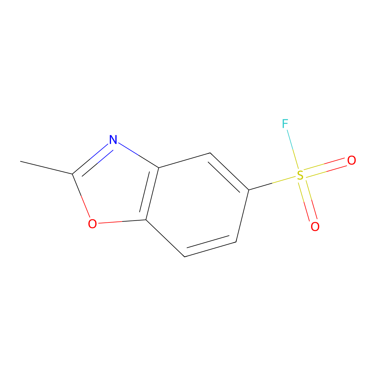 2-Methyl-1,3-benzoxazole-5-sulfonyl fluoride molecular structure, CAS 2137714-80-6
