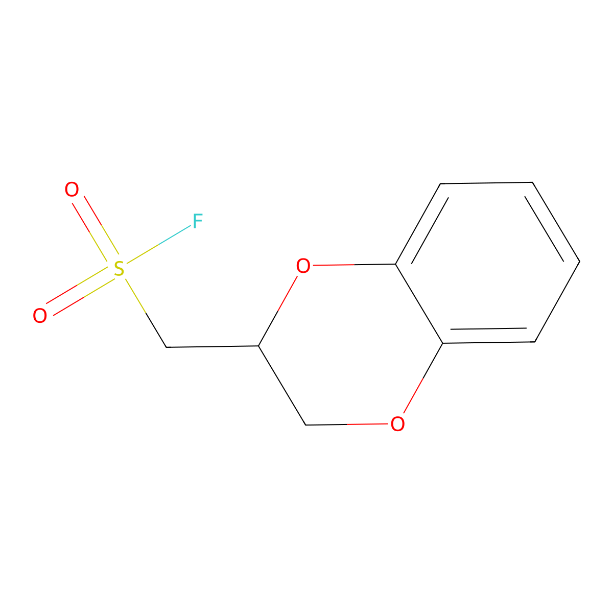 (2,3-Dihydro-1,4-benzodioxin-2-yl)methanesulfonyl fluoride molecular structure, CAS 2137714-82-8