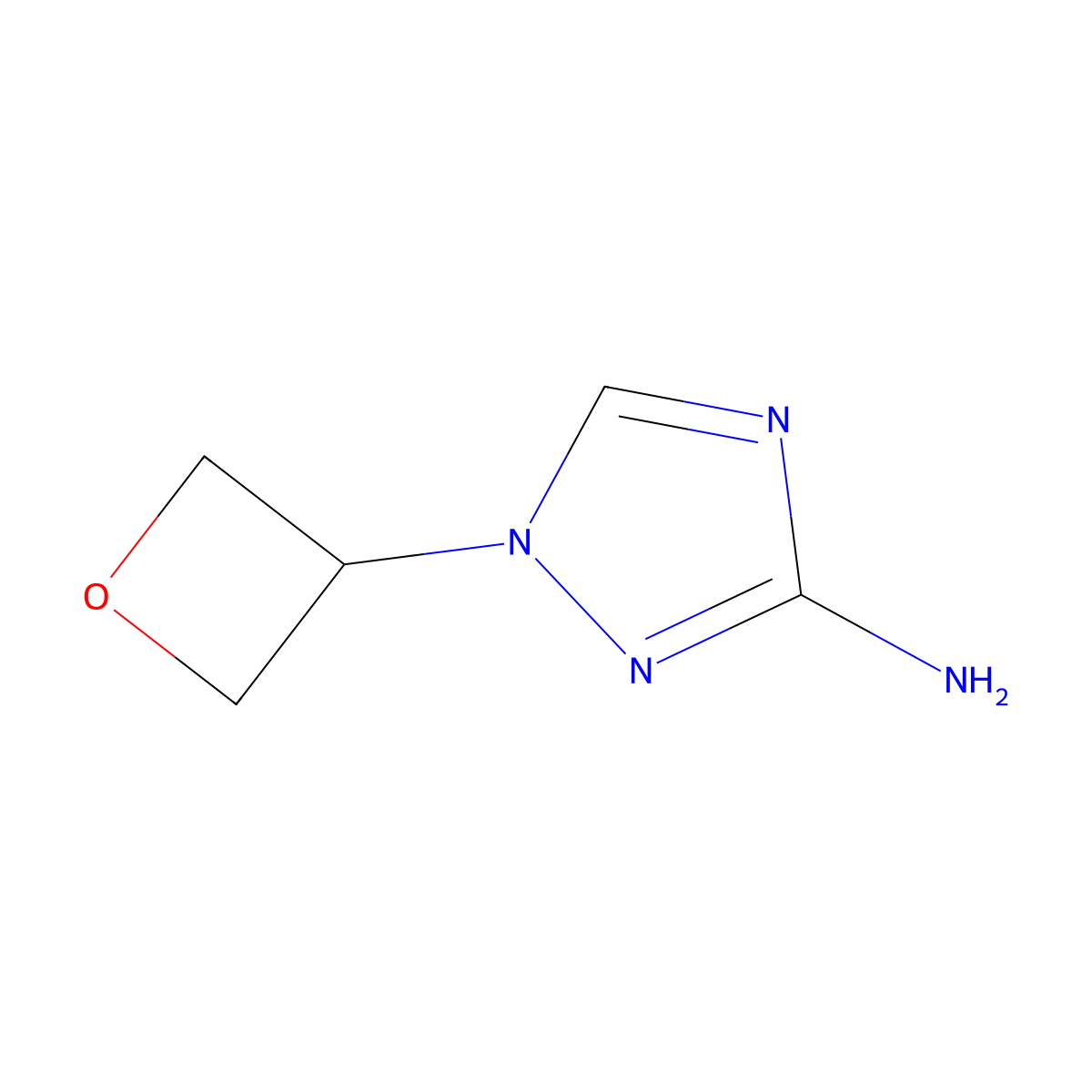 1-(Oxetan-3-yl)-1h-1,2,4-triazol-3-amine molecular structure, CAS 2137715-19-4