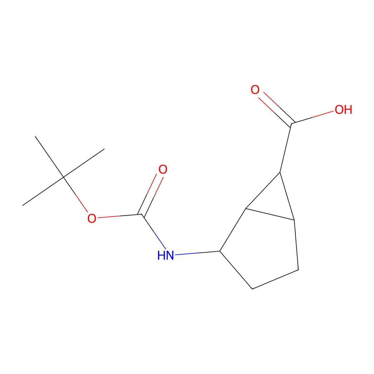 2-{[(Tert-butoxy)carbonyl]amino}bicyclo[3.1.0]hexane-6-carboxylic acid molecular structure, CAS 2137716-95-9