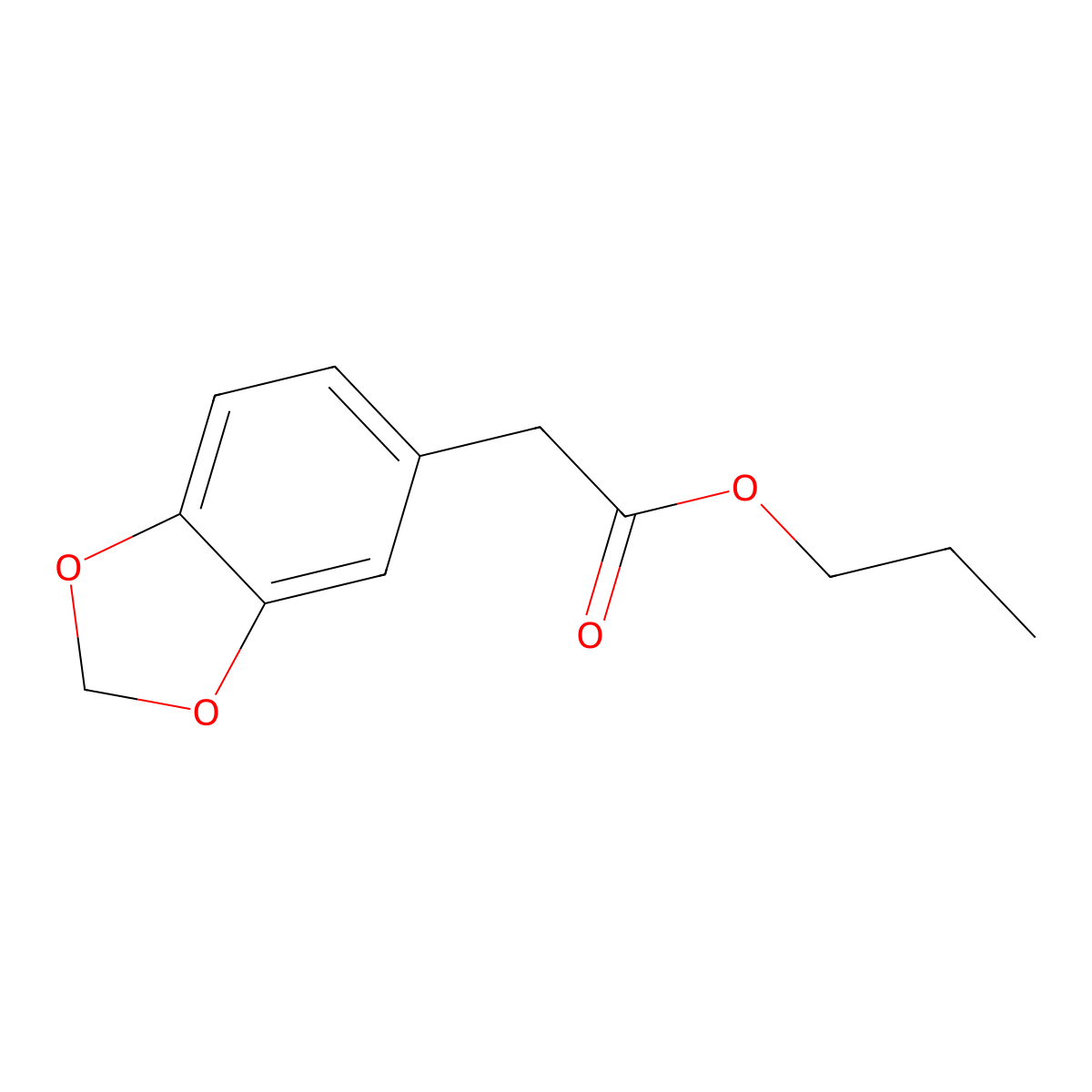 Propyl 2-(1,3-dioxaindan-5-yl)acetate molecular structure, CAS 2137717-71-4