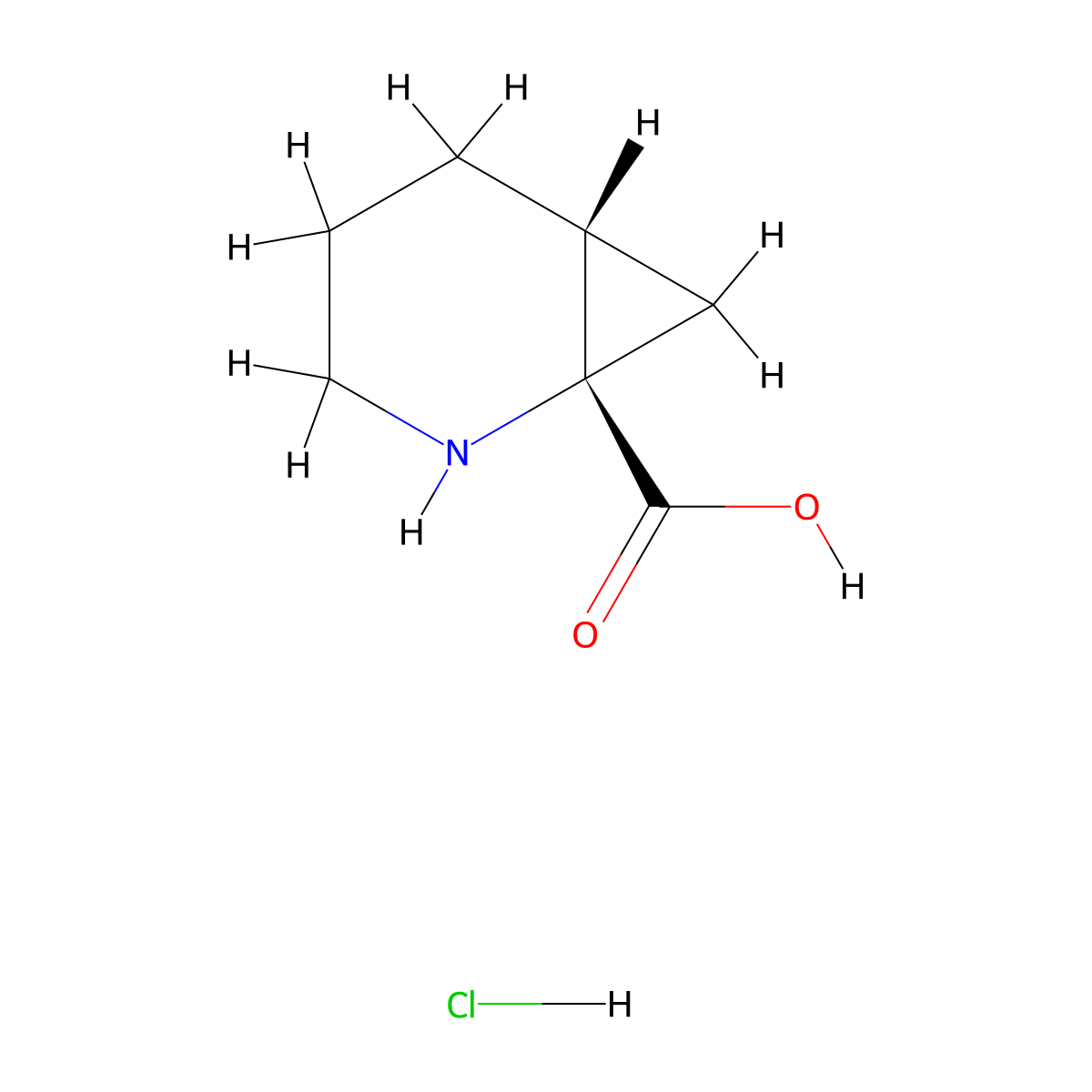 (1S,6R)-2-Azabicyclo[4.1.0]heptane-1-carboxylic acid;hydrochloride molecular structure, CAS 2137717-74-7