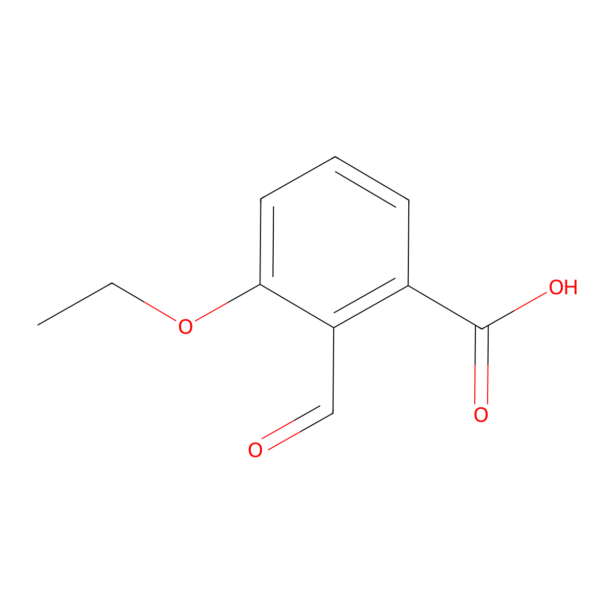 3-Ethoxy-2-formylbenzoic acid molecular structure, CAS 2137718-60-4