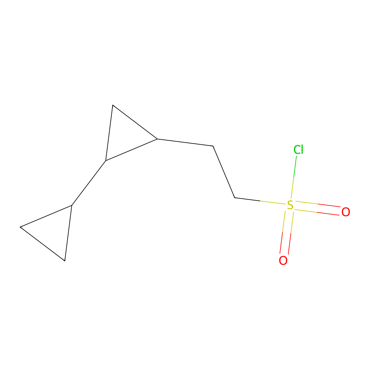 2-(2-Cyclopropylcyclopropyl)ethane-1-sulfonyl chloride molecular structure, CAS 2137718-72-8