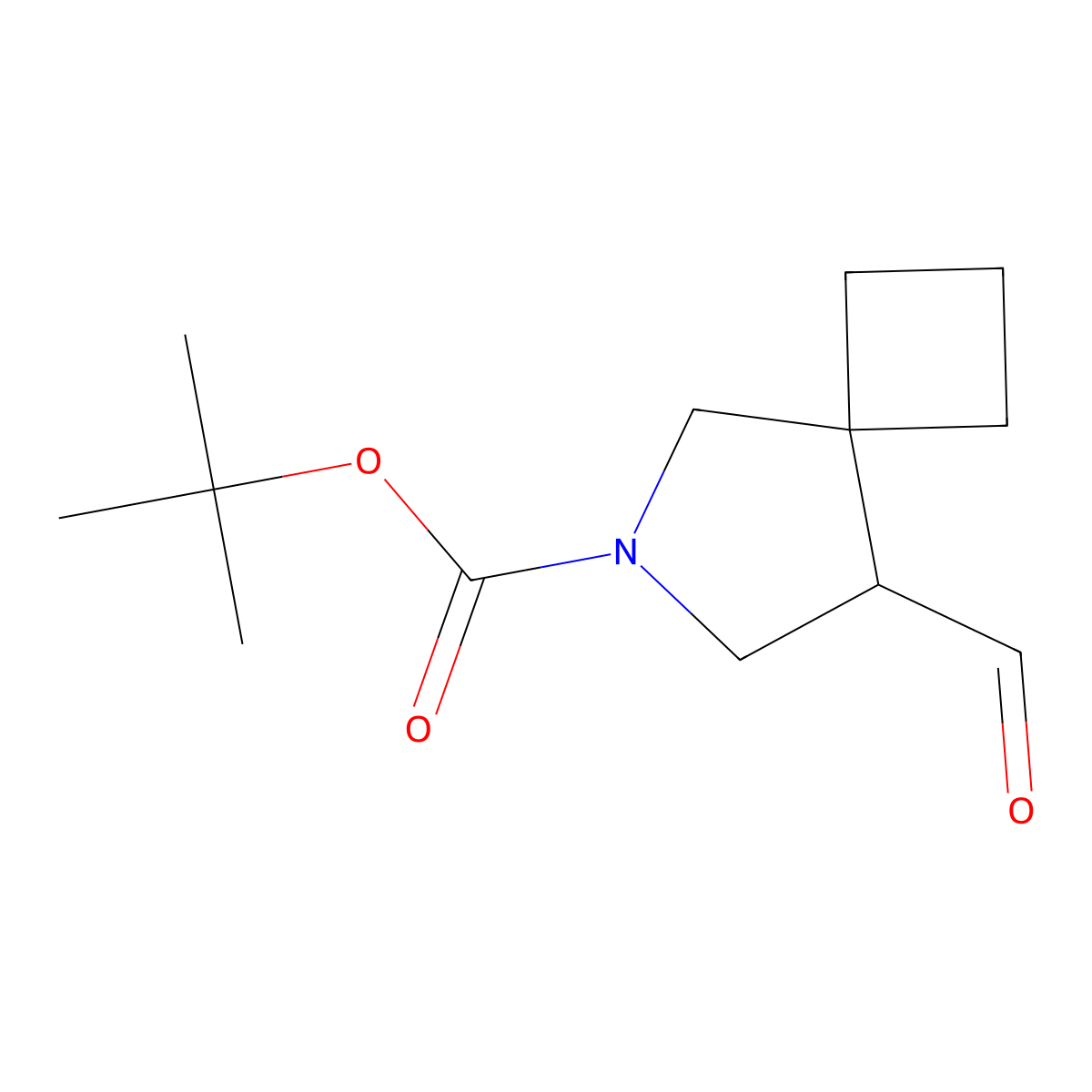 Tert-butyl 8-formyl-6-azaspiro[3.4]octane-6-carboxylate molecular structure, CAS 2137718-90-0