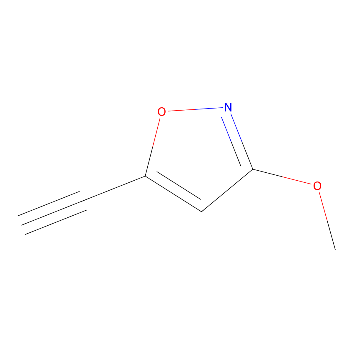 5-Ethynyl-3-methoxy-1,2-oxazole molecular structure, CAS 2137719-13-0