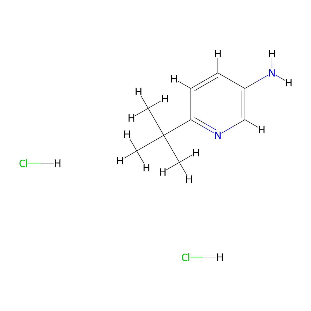 6-Tert-butylpyridin-3-amine dihydrochloride molecular structure, CAS 2137719-36-7