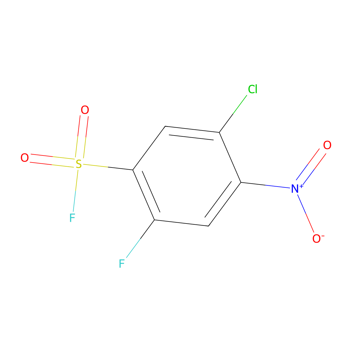 5-Chloro-2-fluoro-4-nitrobenzene-1-sulfonyl fluoride molecular structure, CAS 2137719-71-0