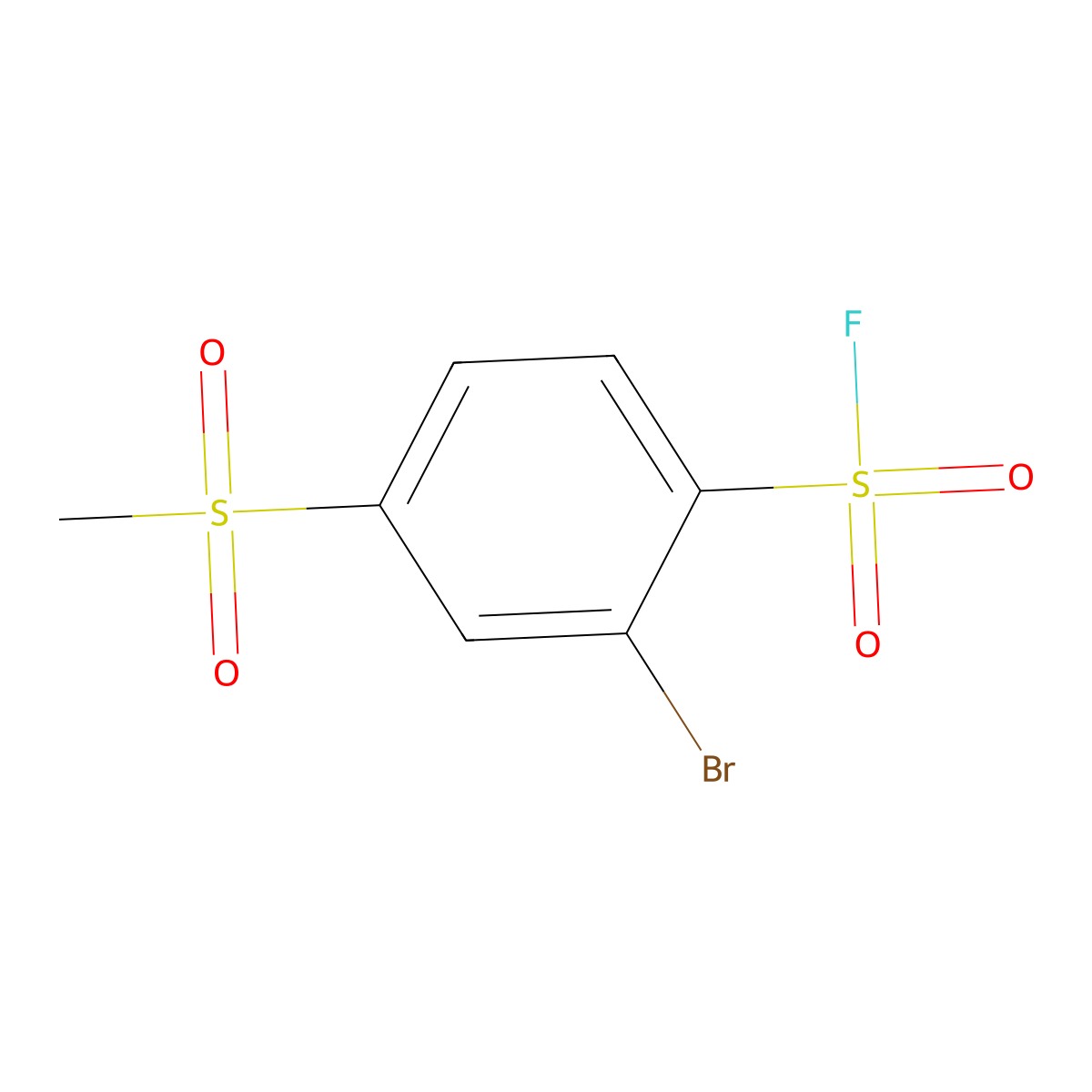 2-Bromo-4-methanesulfonylbenzene-1-sulfonyl fluoride molecular structure, CAS 2137719-86-7