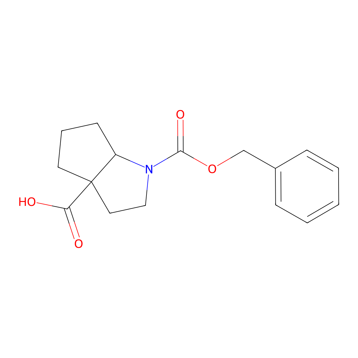 1-[(Benzyloxy)carbonyl]-octahydrocyclopenta[b]pyrrole-3a-carboxylic acid molecular structure, CAS 2137720-31-9