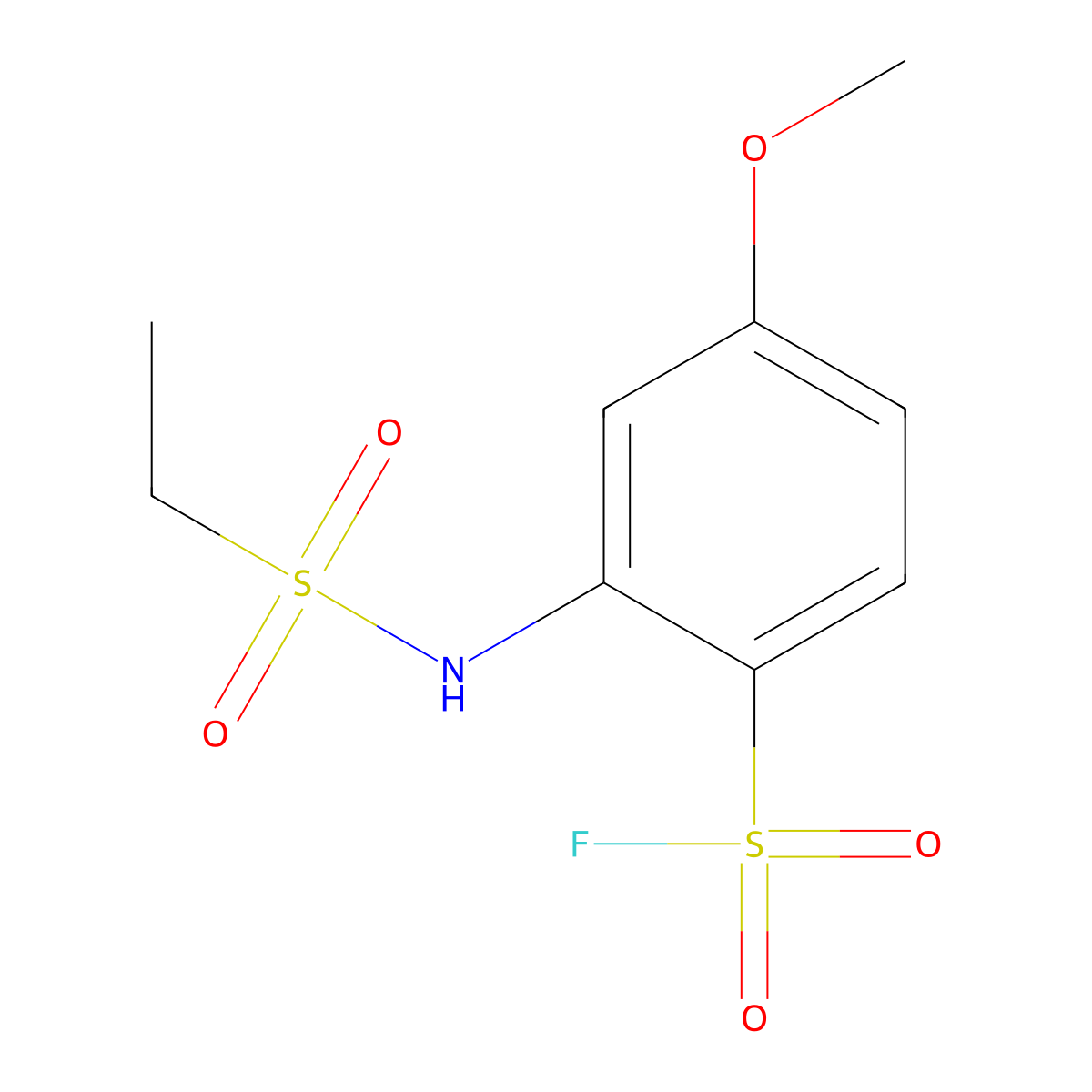 2-Ethanesulfonamido-4-methoxybenzene-1-sulfonyl fluoride molecular structure, CAS 2137720-75-1