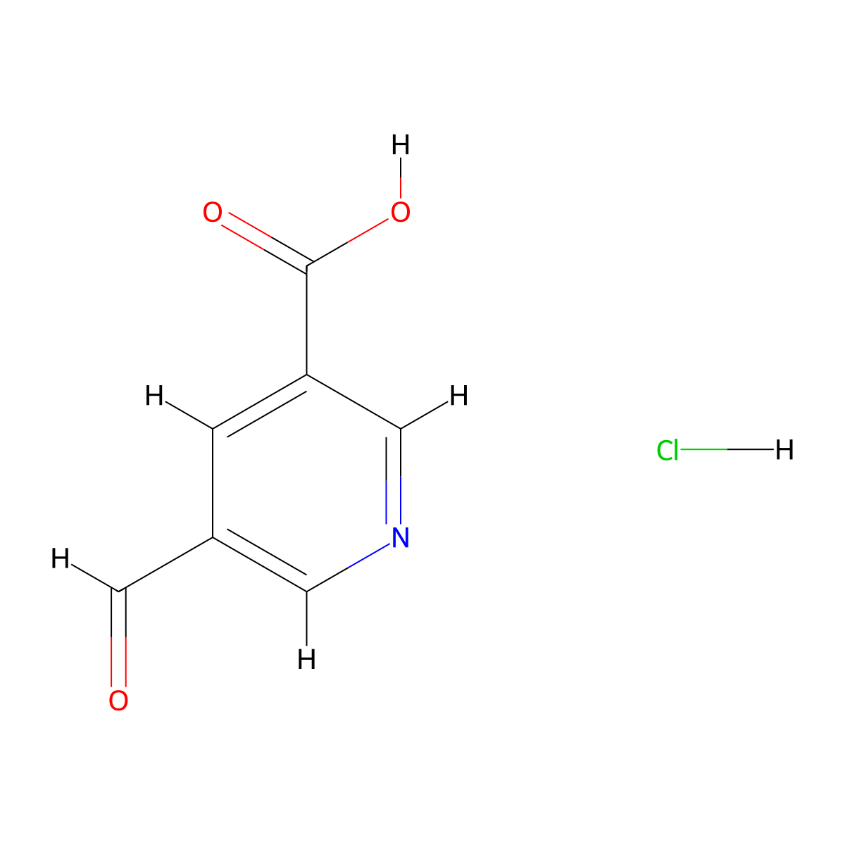 5-Formylpyridine-3-carboxylic acid hydrochloride molecular structure, CAS 2137720-89-7