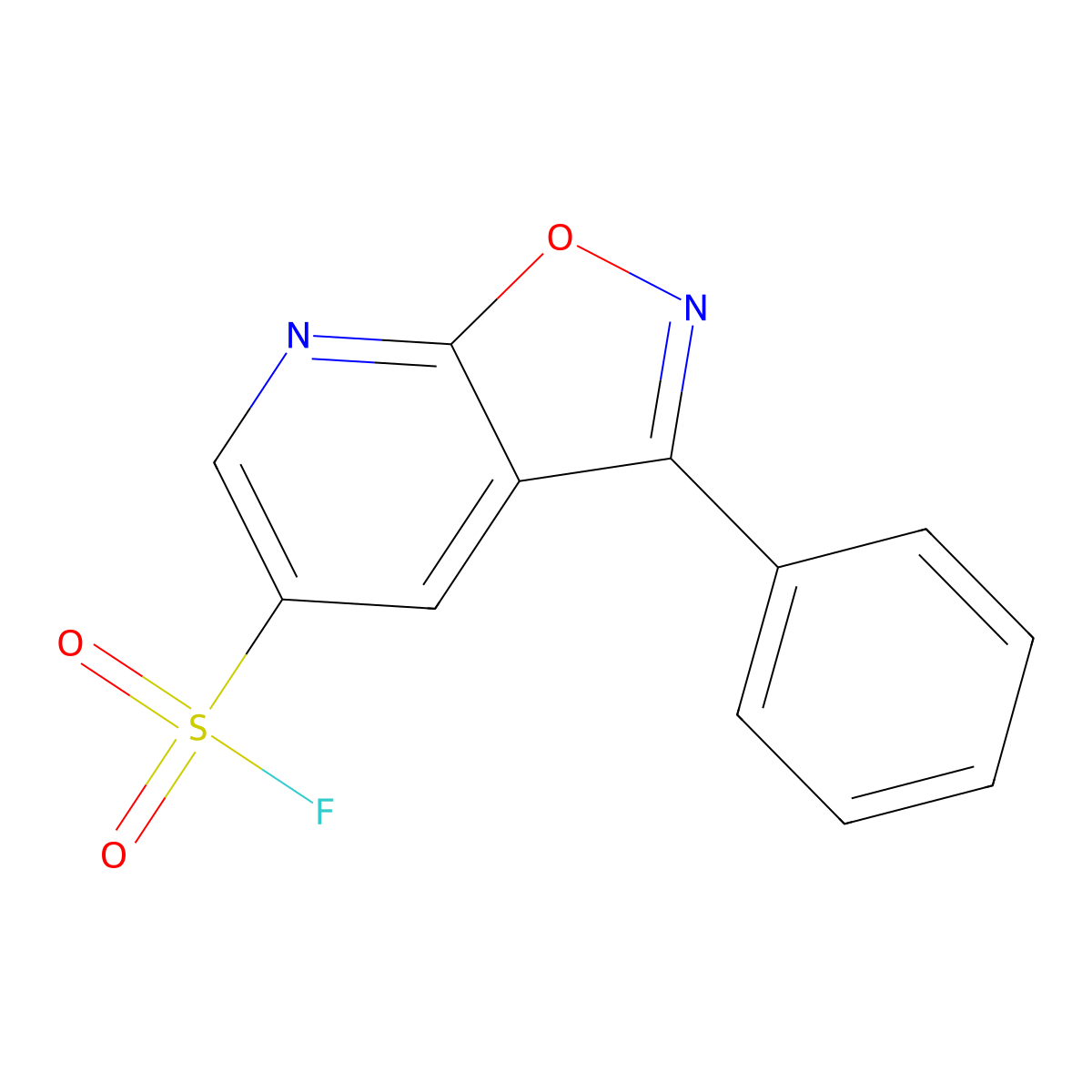 3-Phenyl-[1,2]oxazolo[5,4-b]pyridine-5-sulfonyl fluoride molecular structure, CAS 2137721-24-3