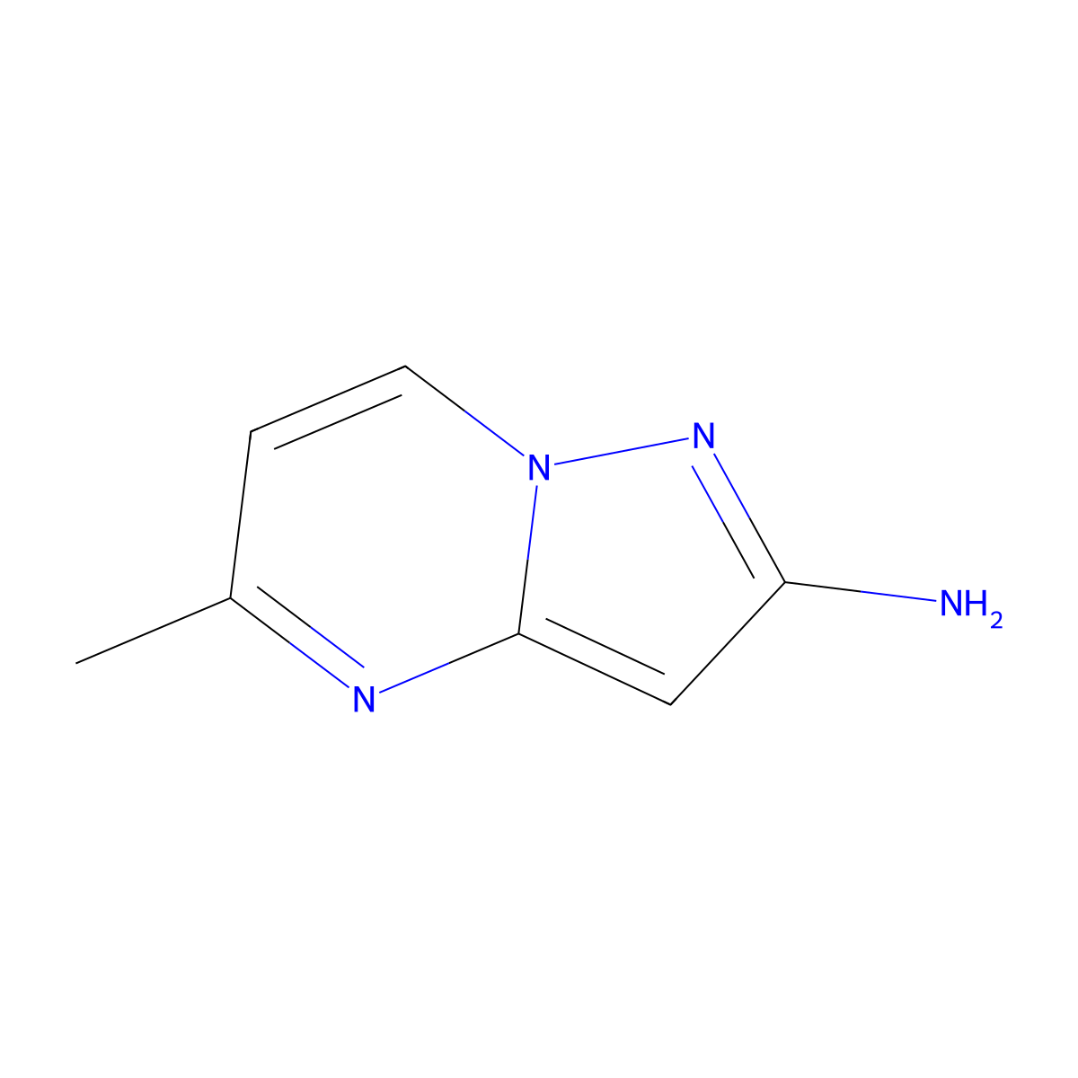 5-Methylpyrazolo[1,5-a]pyrimidin-2-amine molecular structure, CAS 2137721-53-8