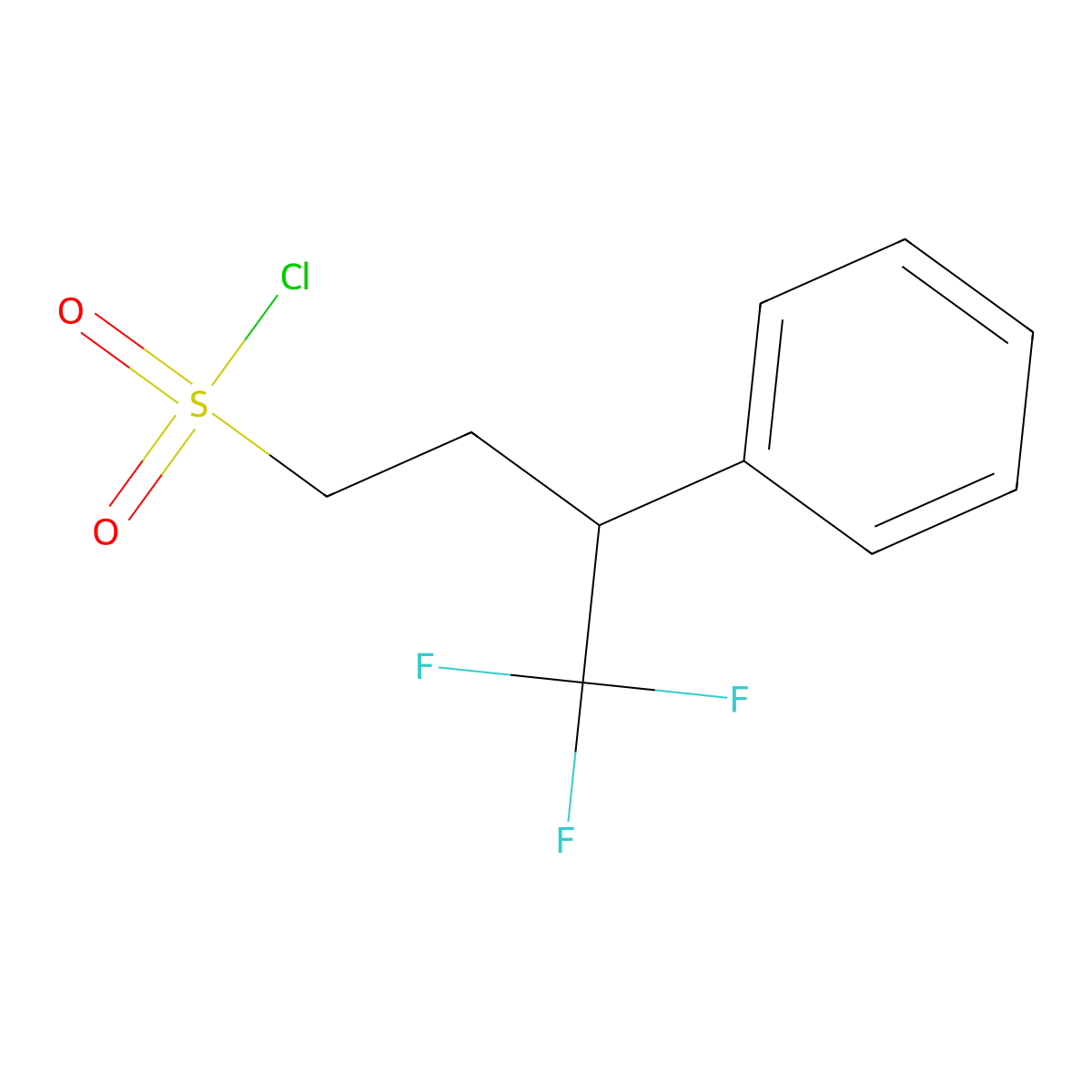 4,4,4-Trifluoro-3-phenylbutane-1-sulfonyl chloride molecular structure, CAS 2137722-22-4